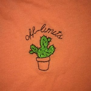 Pink tee with cactus “off limits”